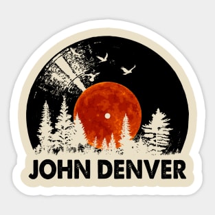 Denver Name Record Music Forest Gift Sticker